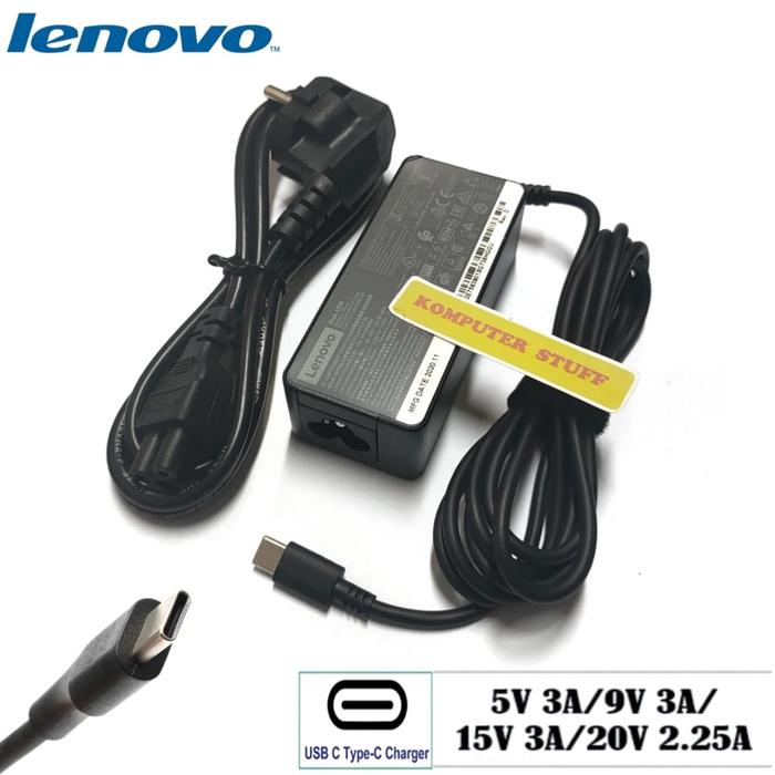 Gambar Terbaru Laris! Charger Laptop Lenovo Thinkpad L13 L14 L15 E14 E15 T14 T14s Adaptor Lenovo USB Type C 20V 2.25A 45W dari Vox Gadget 1 undefined Tokopedia