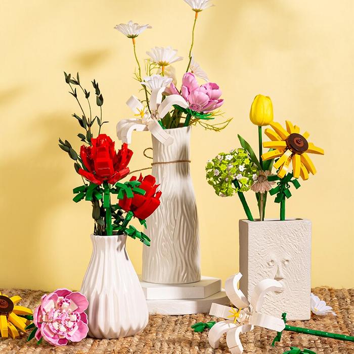 Gambar Deli Building Block Flower Kit DIY Eternal Flower Bundle Set Home dari Keisyastor undefined Tokopedia