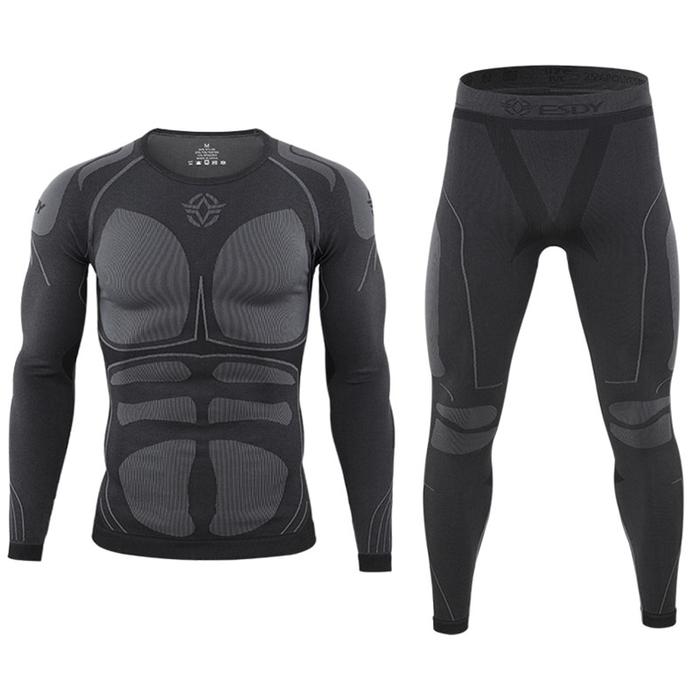 Jual Men Sport Thermal Underwear Suits Outdoor Cycling Compression