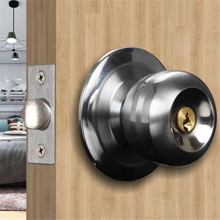 Gambar Round Ball Privacy Door Knob Set Bathroom Handle Lock With Key For Home Door Lock Hardware Supplies New dari Tech Vlog undefined Tokopedia