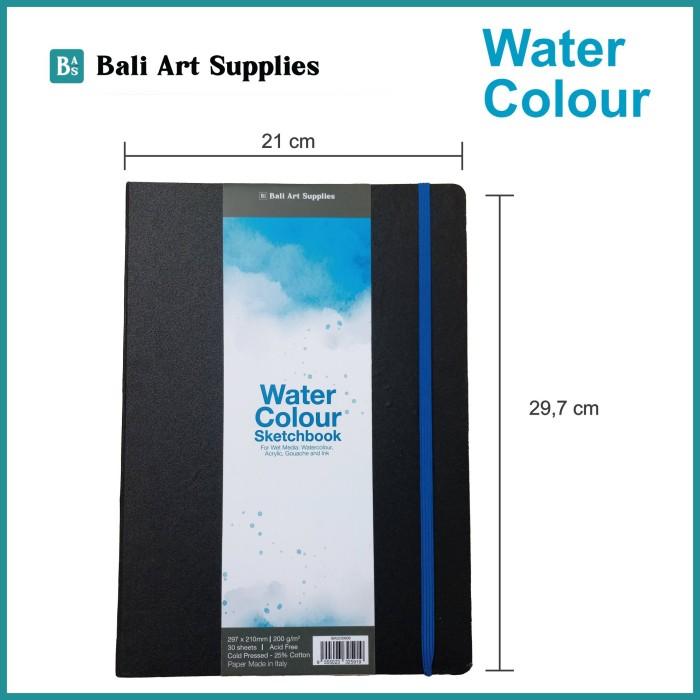 Gambar New Watercolour Sketchbook Bali Art Supplies / Buku Gambar Cat Air Hard Cover Watercolour Book (30 Lembar A4, A5 Dan A6 200Gsm) Best Seller - Potrait A4 dari Moukyou Mall undefined Tokopedia