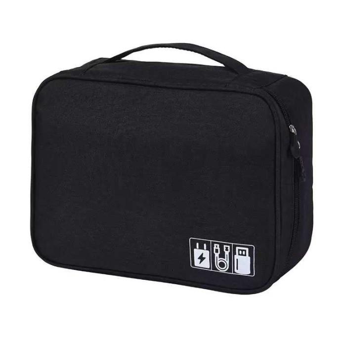 Gambar PREMIUM Tas Travel Organizer Gadget Aksesoris Storage Bag Waterproof CT062 - Hitam dari TOKO BUBUI undefined Tokopedia