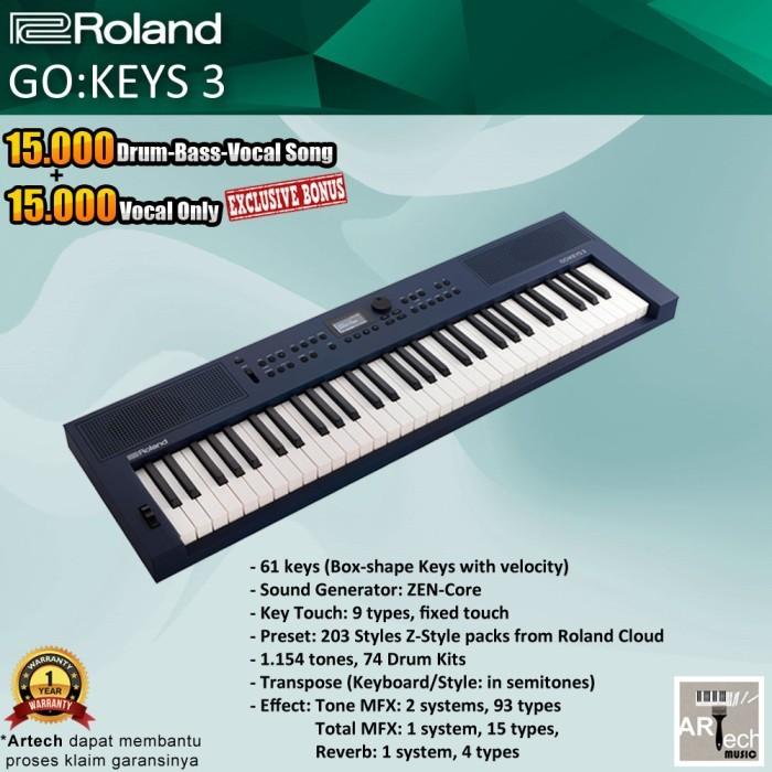 Gambar Keyboard Roland Go Keys 3 / GoKeys3 / Go Keys3 / GoKeys 3 - Midnight Blue dari Artech Music undefined Tokopedia