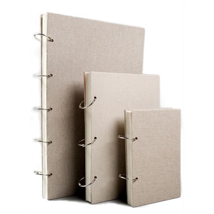Gambar Retro Spiral Sketchbook Linen Hardcover 120 Pages 160Gsm Refillable Notebook For Art Drwaing Stationery School Supplies dari CCOMPRA undefined Tokopedia