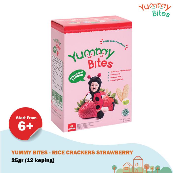 Gambar snack anak bayi Yummy Bites Rice Crackers 25gr - Strawberry dari BABYGARDEN.ID undefined Tokopedia