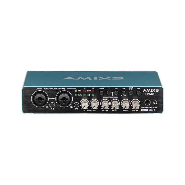 Gambar AMIXS UC42 Audio Interface for Recording Computer Free Drive USB External Sound Card for Pc Audio Equipment Professional Video dari Home Aply undefined Tokopedia