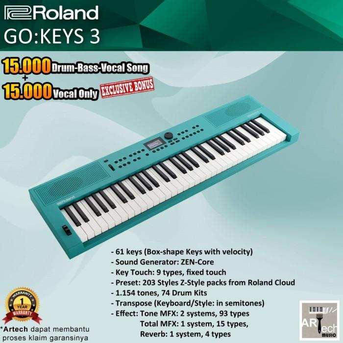 Gambar Keyboard Roland Go Keys 3 / GoKeys3 / Go Keys3 / GoKeys 3 - Turquoise dari Artech Music undefined Tokopedia