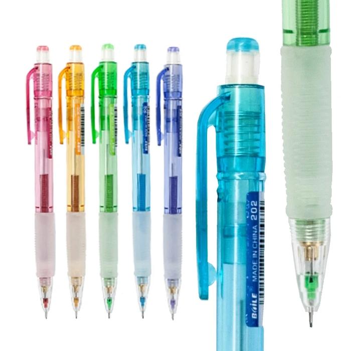 Gambar 3pc/set Translucent Colorful Mechanical Pencil 0.5/0.7mm Lead School Writing Tool Art Painting Supplies Korean Kawaii Stationery dari Havenize undefined Tokopedia