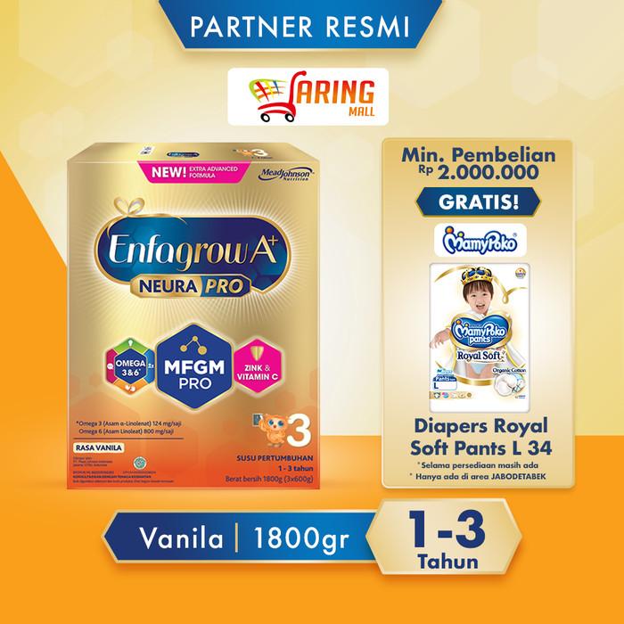Gambar TERLARIS Enfagrow A+ 3 Susu Formula Rasa Vanilla 1800 Gram Value Pack dari @divisi undefined Tokopedia