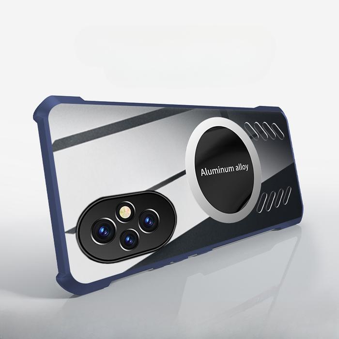 Gambar Casing For Honor 200 Pro case Hard Clear Transparent Shockproof Car Holder Adsorb Hollow Out Ring For Honor 200 Pro Back Cover Phone Cases - Blue, Honor 200 Pro dari Casing Collection undefined Tokopedia