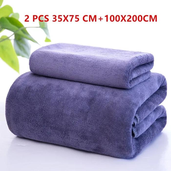 Gambar 2pcs Hand Towel and 1x2M Bath Towel Set Oversize Towel dari Sodaco store undefined Tokopedia