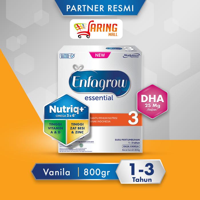 Gambar TERLARIS Enfagrow Essential 3 Vanilla 800 Gram (1 - 3 Tahun) dari @divisi undefined Tokopedia