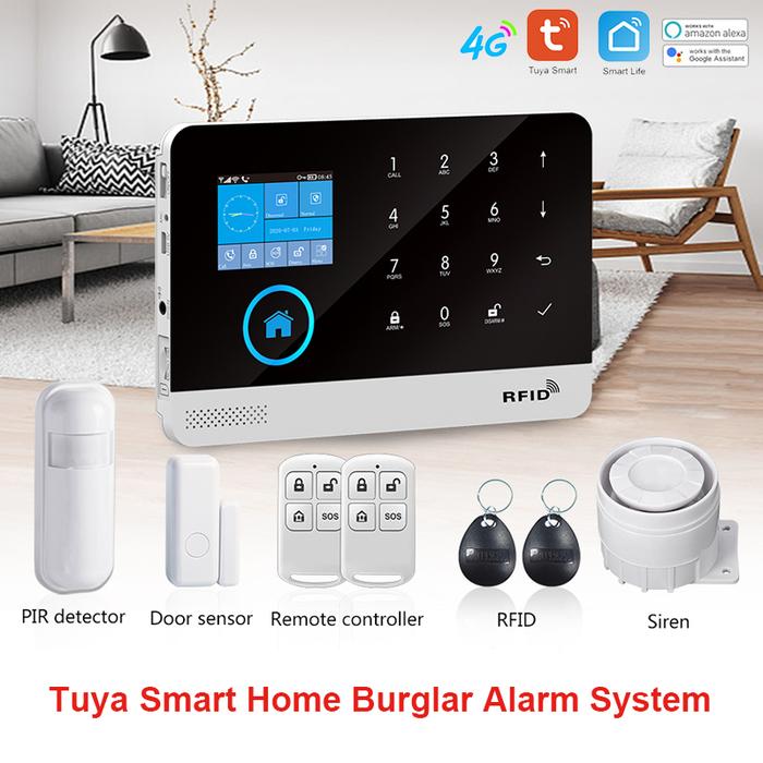 Gambar 4G WiFi Tuya Smart Home Burglar Alarm System Wireless Security Alarm dari Sodaco store undefined Tokopedia
