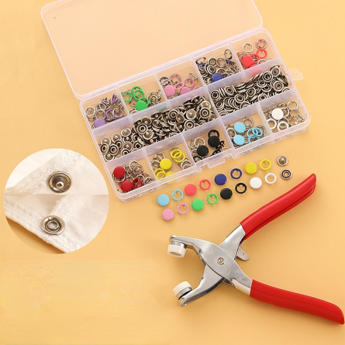 Gambar 100PCS Metal Snap Buttons with Pliers Children's Clothing Buttons dari Dantear undefined Tokopedia