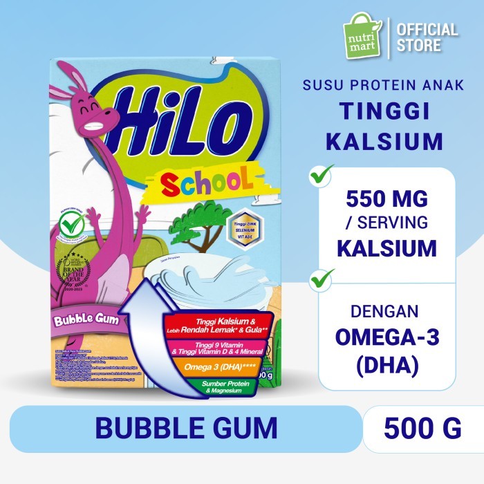 Gambar Hilo School Bubble Gum 500Gr - Susu Tinggi Kalsium dari Babyy Storre undefined Tokopedia