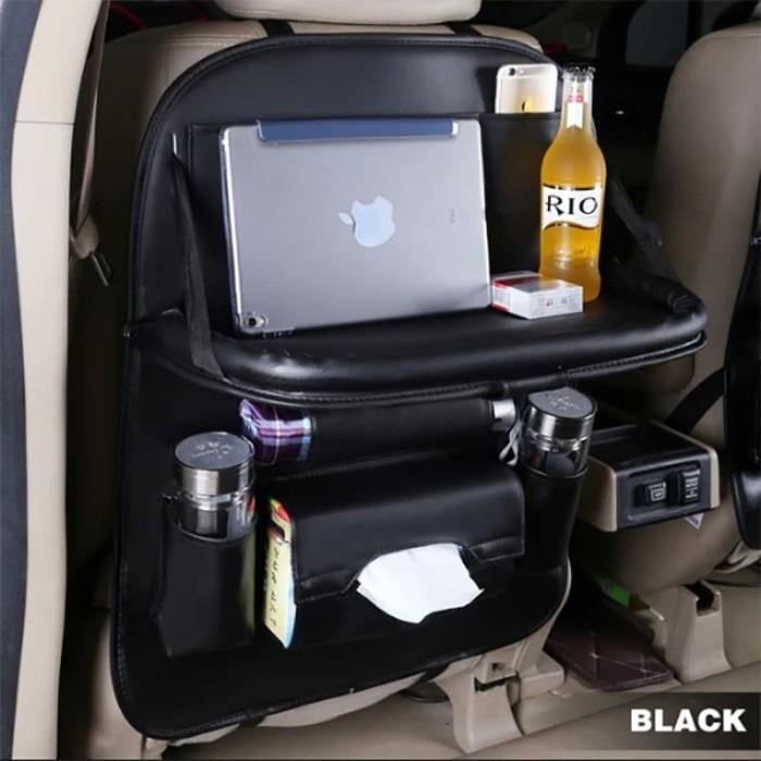 Gambar CAR SEAT ORGANIZER FOLDABLE TABLE SEAT ORGANIZER MEJA LIPAT PREMIUM - Hitam dari Mtech Auto Parts undefined Tokopedia