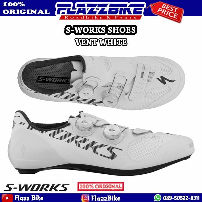 Gambar S-WORKS VENT WHITE - Sepatu Ct Roadbike S Works Sworks Work Putih masih ready - 44 dari Prima Jeruji undefined Tokopedia