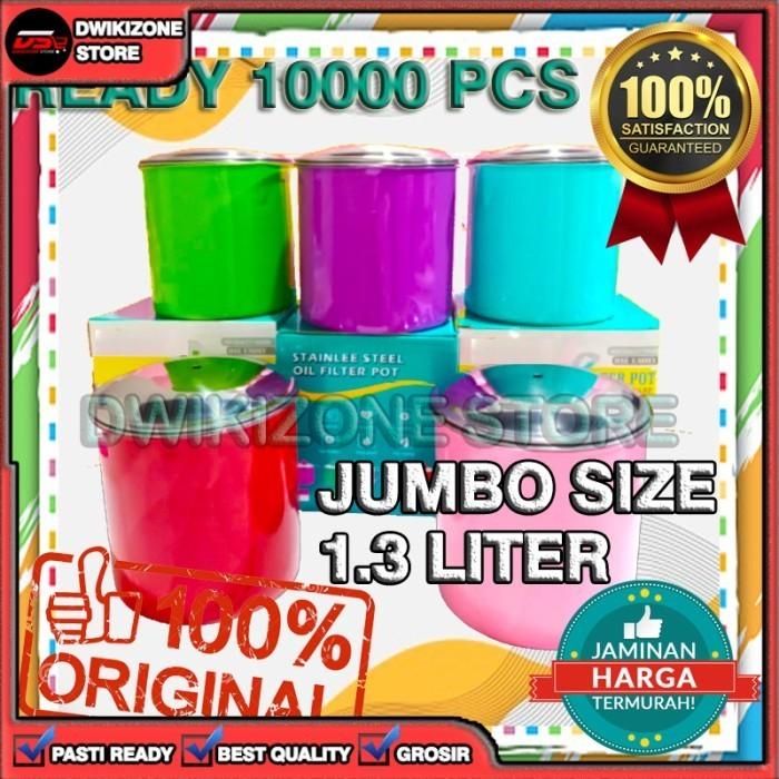 Gambar [GROSIR] OILPOT WARNA 1.3L PENYARING SARINGAN MINYAK OIL POT 1.3 LITER - Merah Muda dari DZS STORE ID undefined Tokopedia