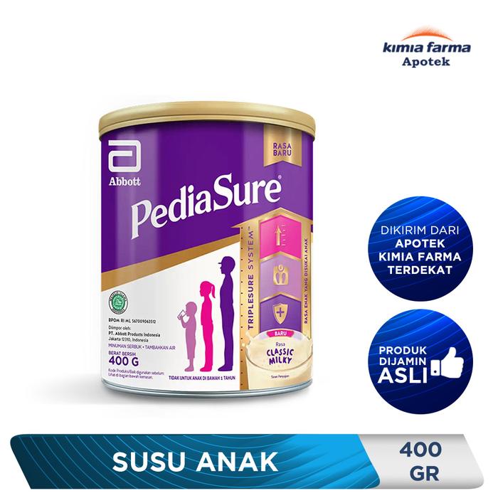 Gambar PEDIASURE CLASSIC MILKY 400 GR / SUSU ANAK / KIMIA FARMA dari Kimia Farma Apotek Sulawesi OS undefined Tokopedia