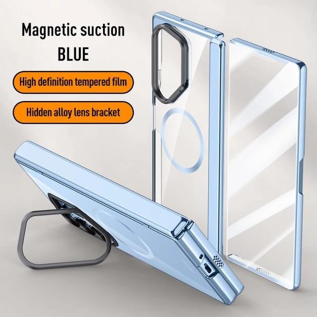 Gambar Case Samsung Z FOLD6 FOLD 6 ZFOLD 5G Casing Lens Bracket with Spring Hinge and Magsafe Clear Cover - CLEAR-BLUE dari PRO ACC undefined Tokopedia