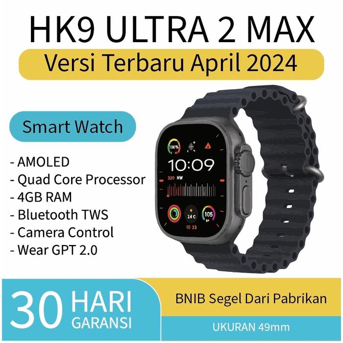 Jual HK9 ULTRA MAX Gen Versi April 2024 Titanium Amoled Smart