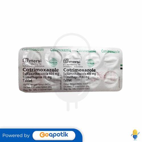 Gambar COTRIMOXAZOLE MERSIFARMA 400/80 MG STRIP 10 TABLET dari Apotek Arjuna By GoApotik undefined Tokopedia
