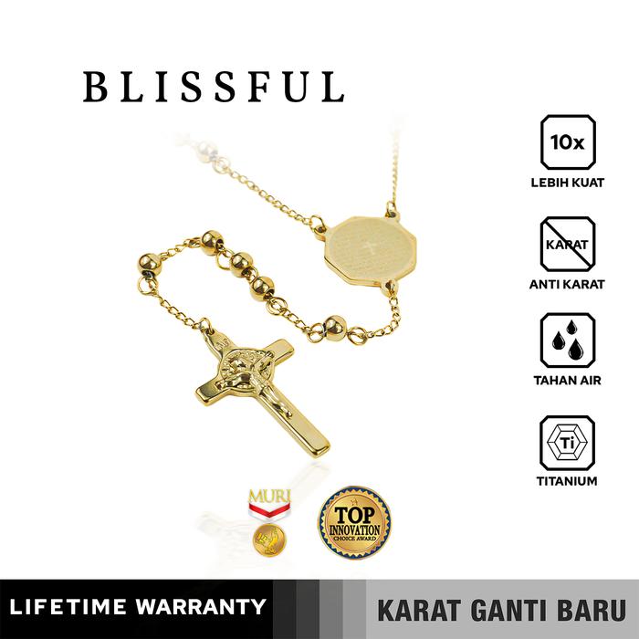 Gambar Emrys Necklace BLISSFUL Kalung Titanium Anti Karat Pria Wanita - Gold dari Emrysid Kota Bandung Tokopedia