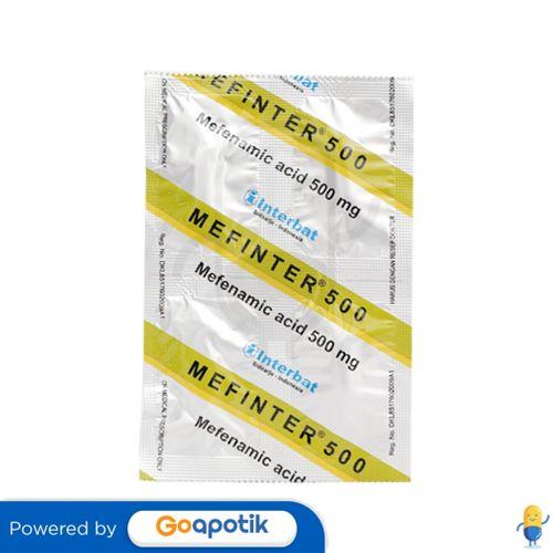 Gambar MEFINTER 500 MG STRIP 4 TABLET dari Apotek Arjuna By GoApotik undefined Tokopedia