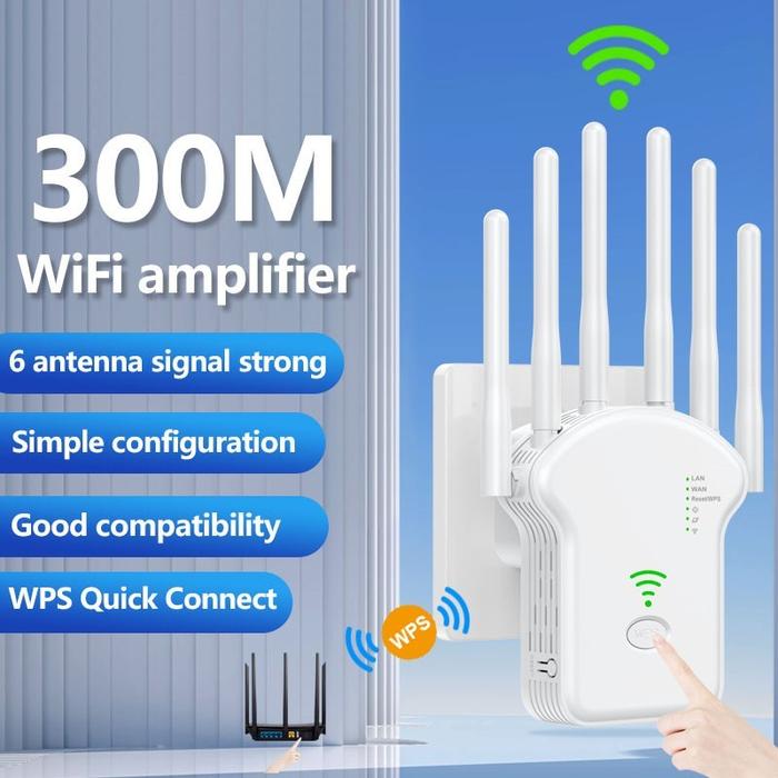 Gambar Terlaris 2/6 Antena 300M/1200M WIFI Repeater Wireless Wifi Range Extender Router Repeater Terbaru - 6 Antena-Putih dari utsaz undefined Tokopedia