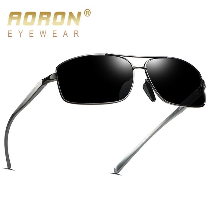 Jual AORON Classic Retro Mens Polarized Sunglasses Men Rectangle