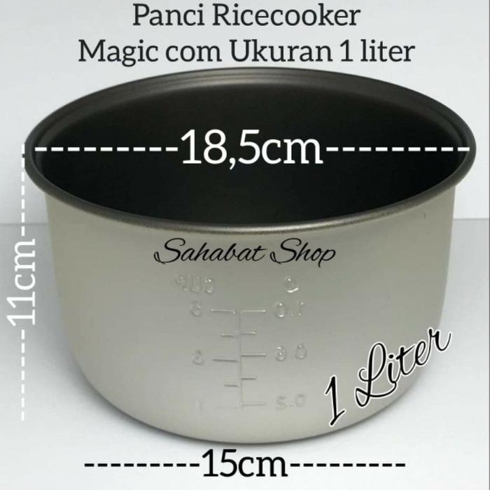 Gambar PANCI RICE COOKER / MAGIC COM MIYAKO TEPLON 0,6 1,2 1,8 LITER - 1LITER dari aranisya beauty undefined Tokopedia