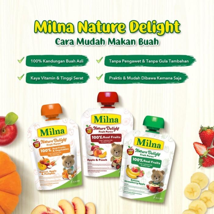 Gambar MILNA - Nature Delight Puree 80g MPASI - ApelPeach dari moreenafood undefined Tokopedia