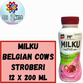 Gambar Milku Belgian Cows Milk Kemasan Botol  12 X 200 ML - 1 Pack dari darmansyah toko ponsel undefined Tokopedia
