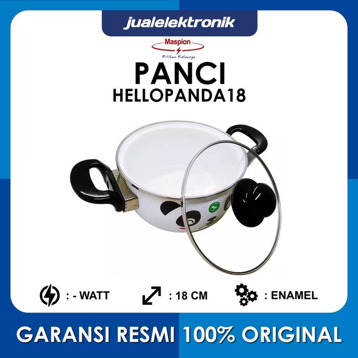 Gambar Ready MASPION Panci enamel Hello Panda Ukuran 18 cm HELLOPANDA18 dari CV PERABOT MANUNGGAL undefined Tokopedia