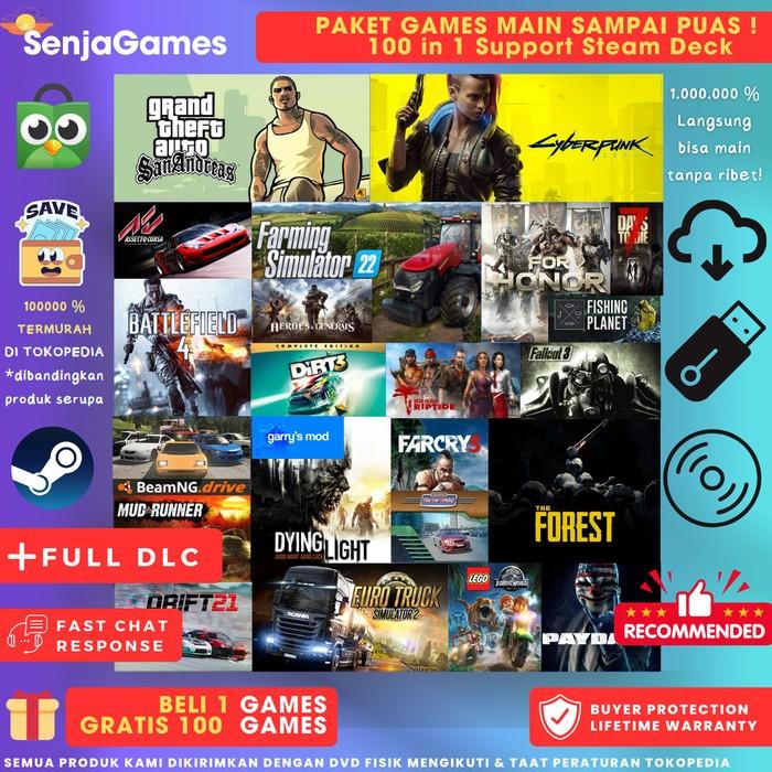 Gambar [TERMURAH] PAKET 100 GAMES IN 1 ORIGINAL PC GAMES SUPPORT STEAM DECK! - DVD-200gb dari Senja Games undefined Tokopedia