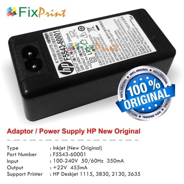 Gambar Adaptor Printer 22 Volt F5S43-60001, Printer HP Deskjet 1112 1115 1118 - BARU dari FixPrint Shop undefined Tokopedia