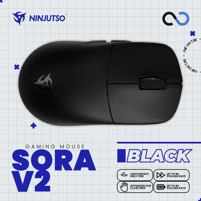 Gambar Ninjutso Sora V2 Wireless Super Light Gaming Mouse - Hitam dari Gamemaster shop undefined Tokopedia