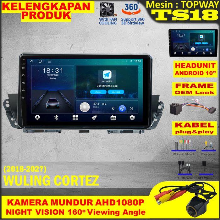 Jual Paket Headunit Android 10 inch + Frame + PNP Canbus Wuling Cortez ...