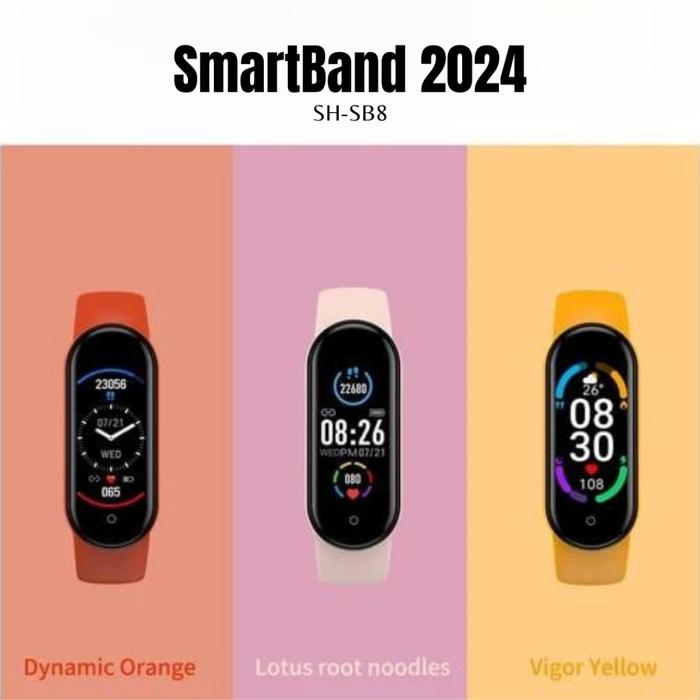 SMART BAND NEW 2024 Fitness Health Tracking IOS Android Hitam di  Threehauz-id Tokopedia