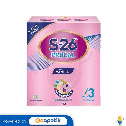 Gambar S-26 PROCAL 3 SUSU FORMULA USIA 1-3 TAHUN 400 GRAM DUS dari Apotek Sejahtera Farma Depok by GoApotik undefined Tokopedia