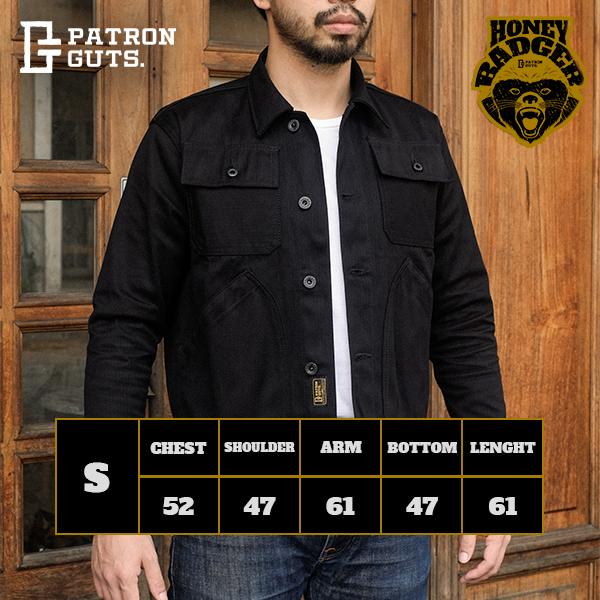 Gambar PATRON Honey Badger Selvedge Trucker Boxy Jacket Pria - S dari Patron Guts undefined Tokopedia