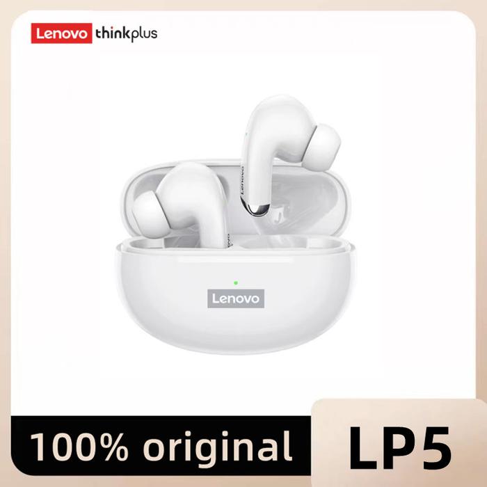 Gambar EARPHONE Lenovo LP5 TWS Bluetooth Earphone 9D Stereo HiFi Sports Waterproof Wireless Earbuds for iPhone 13 Xiaomi Bluetooth Headphones - LP5 white dari Ida Kursiah undefined Tokopedia