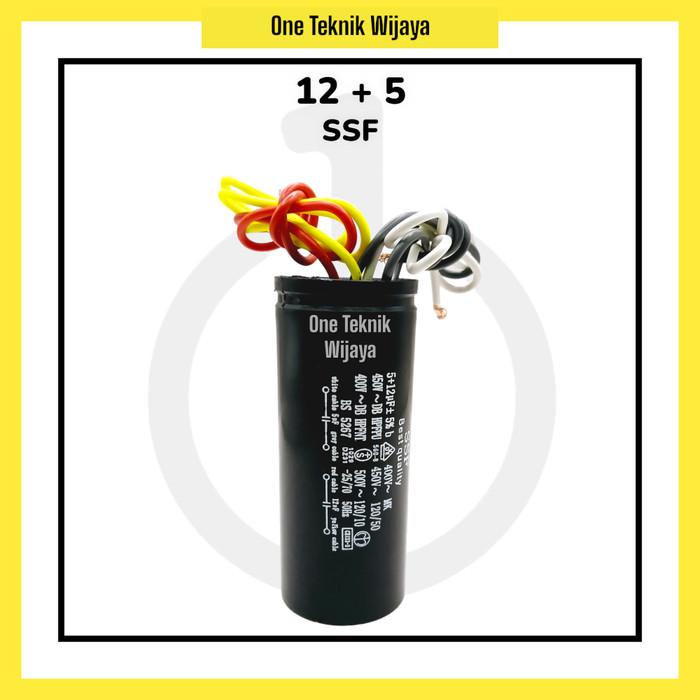 Gambar KAPASITOR MESIN CUCI 2 TABUNG (AQUA, SANKEN, SHARP, POLYTRON, PANASONIC) - 12 + 5 SSF dari One Teknik Wijaya Permai undefined Tokopedia