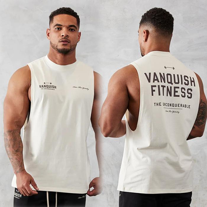 Gambar [BILBO BAGGINS COLLECTION] TANKTOP PRIA GYM VANQUISH FITNESS BX-79 - Putih, M dari Bilbo Baggins undefined Tokopedia