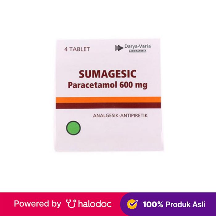Gambar Sumagesic 600 mg 4 Tablet - Obat Pereda Demam & Nyeri - Halodoc dari Apotek Zada Farma Bandung undefined Tokopedia