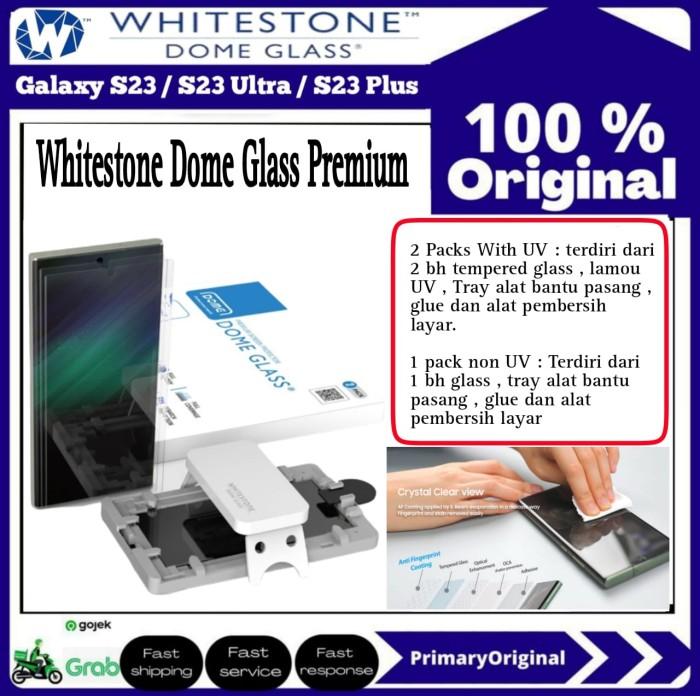 Gambar Screen Protector Samsung S23 Ultra Plus Whitestone Dome Glass Premium - S23, 2packfullset dari Primary Cares Official undefined Tokopedia