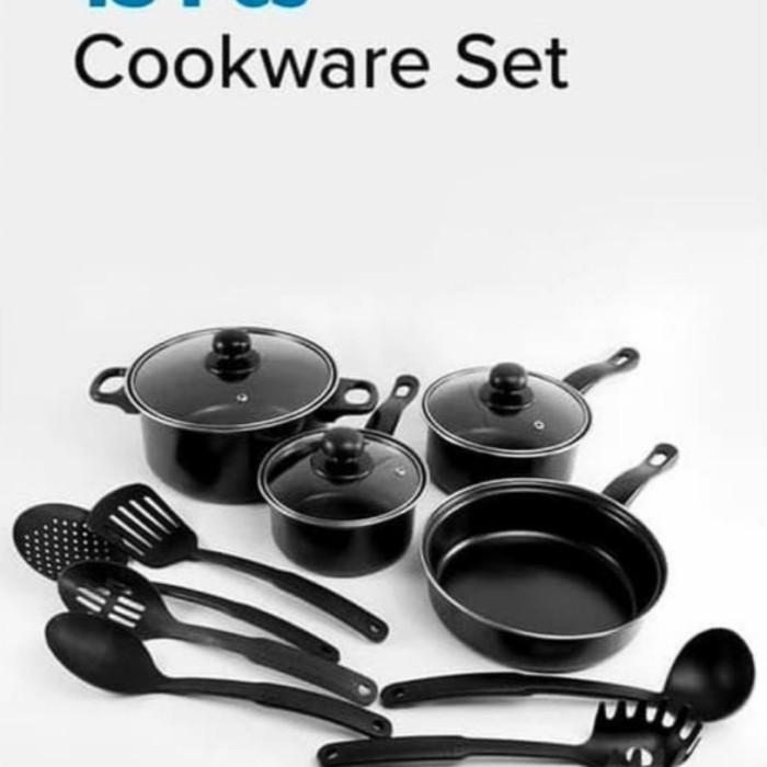 Gambar Cookware Panci Set Masak 13pcs - Peralatan Masak Dapur Set 13 in 1 - Hitam dari J'Four Store undefined Tokopedia