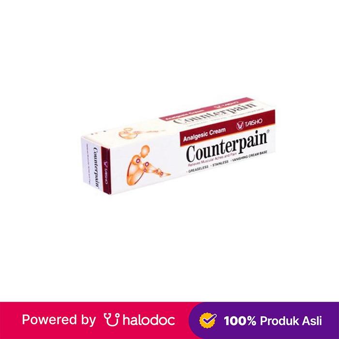 Gambar Counterpain Cream 15 g - Nyeri Otot - Halodoc dari Apotek Halomedika Tirta Raya Sidoarjo undefined Tokopedia
