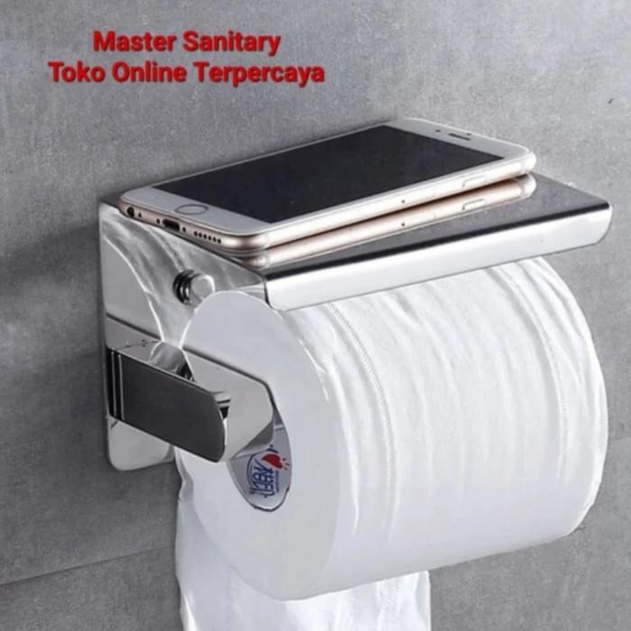 Gambar Bisa Payment Tempo Tempat Tissue Roll Stainless Tempat Tissue Gulung Kamar Mandi Toilet - Chrome dari alHaziq str undefined Tokopedia