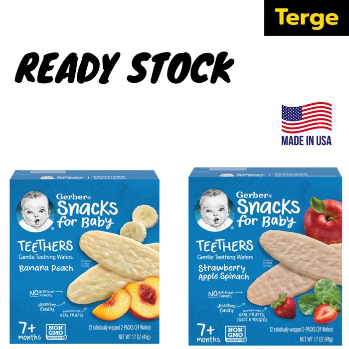 yogurt gerber baby food halal Jual ORI USA Gerber Snacks For Baby Teethers 7+months 24 Wafers